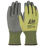 G-Tek® PolyKor®Blended Glove with Polyurethane Coated Flat Grip on Palm & Fingers, Extra Large, 6 Dozen Pair per Case, Salt & Pepper redirect to product page